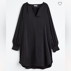 XXL HM Black Satin Dress